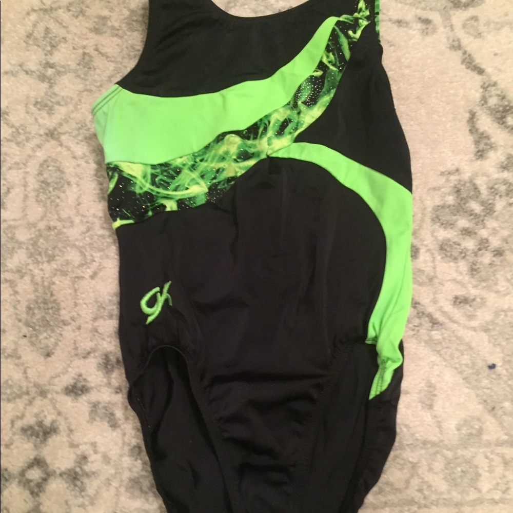 Green and black GK leotard